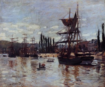 Bateaux à Rouen Claude Monet Peinture à l'huile